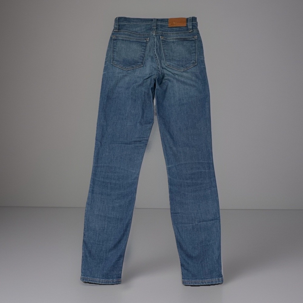 Women's J. Crew Jeans Sz 25x27 Lookout High Rise Skinny Med Wash Denim Stretch - Picture 3 of 10